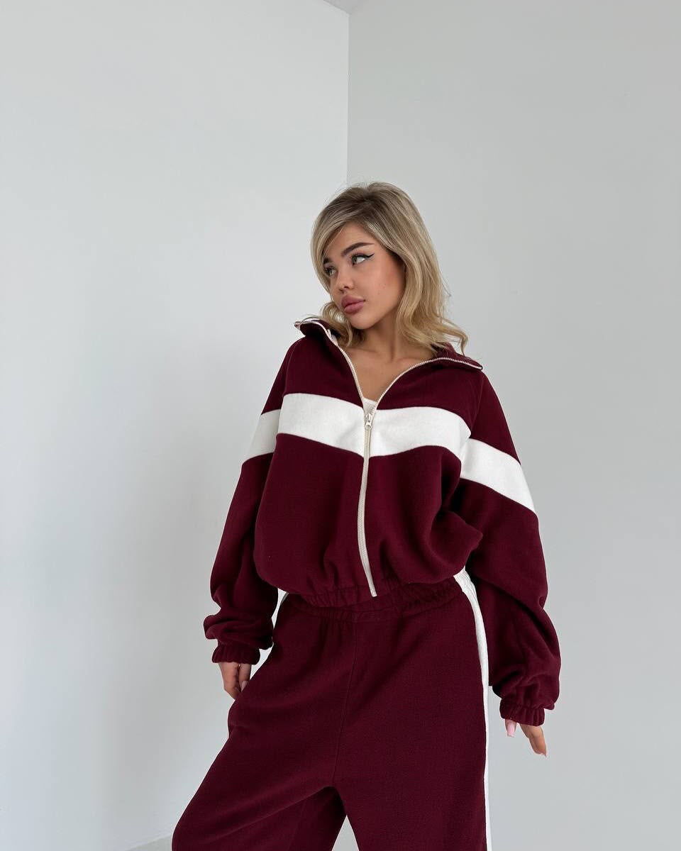 Luxe Stripped Oversized Tracksuit