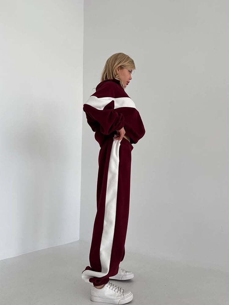 Luxe Stripped Oversized Tracksuit