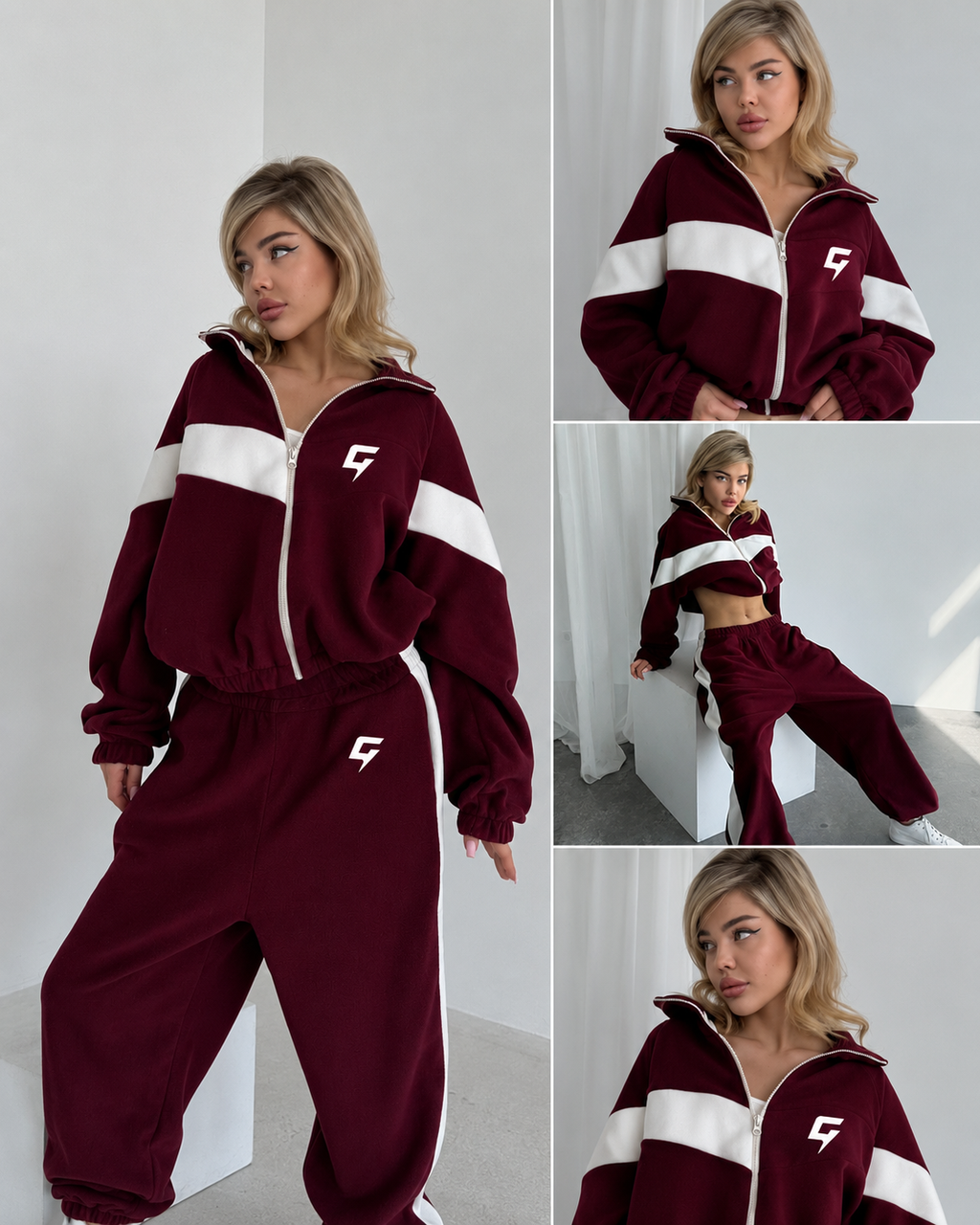 Luxe Stripped Oversized Tracksuit