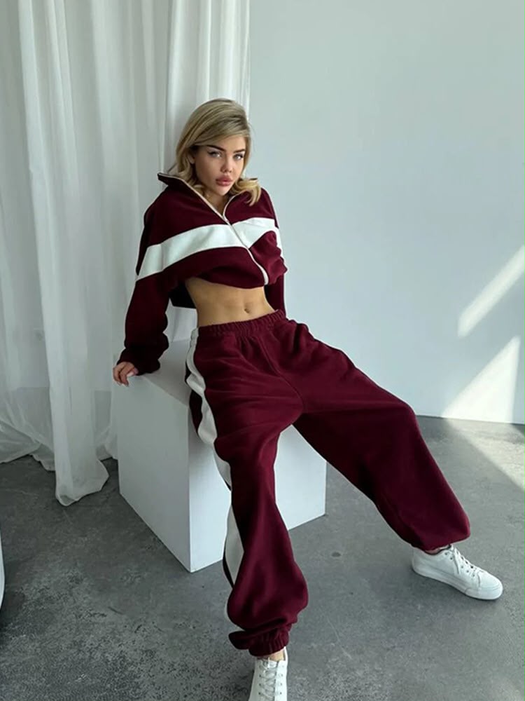 Luxe Stripped Oversized Tracksuit